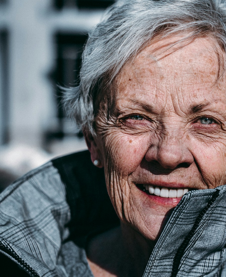 Dignified portrait of a smiling mature woman
